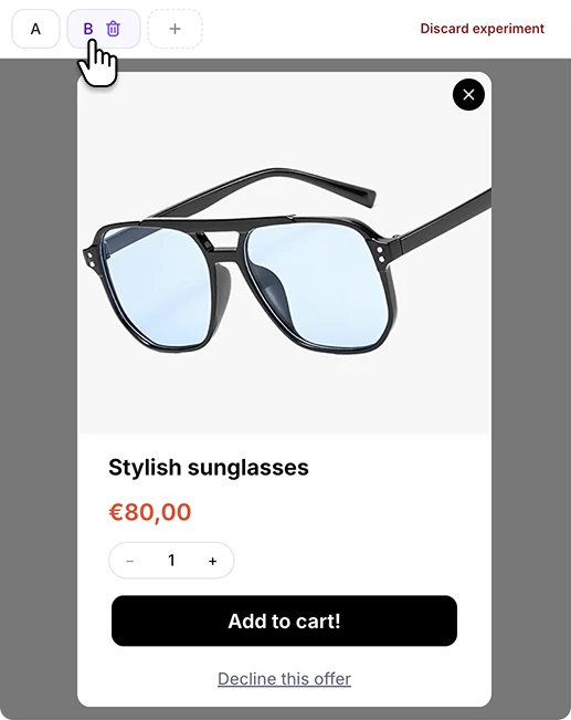 Popup A/B testing results
