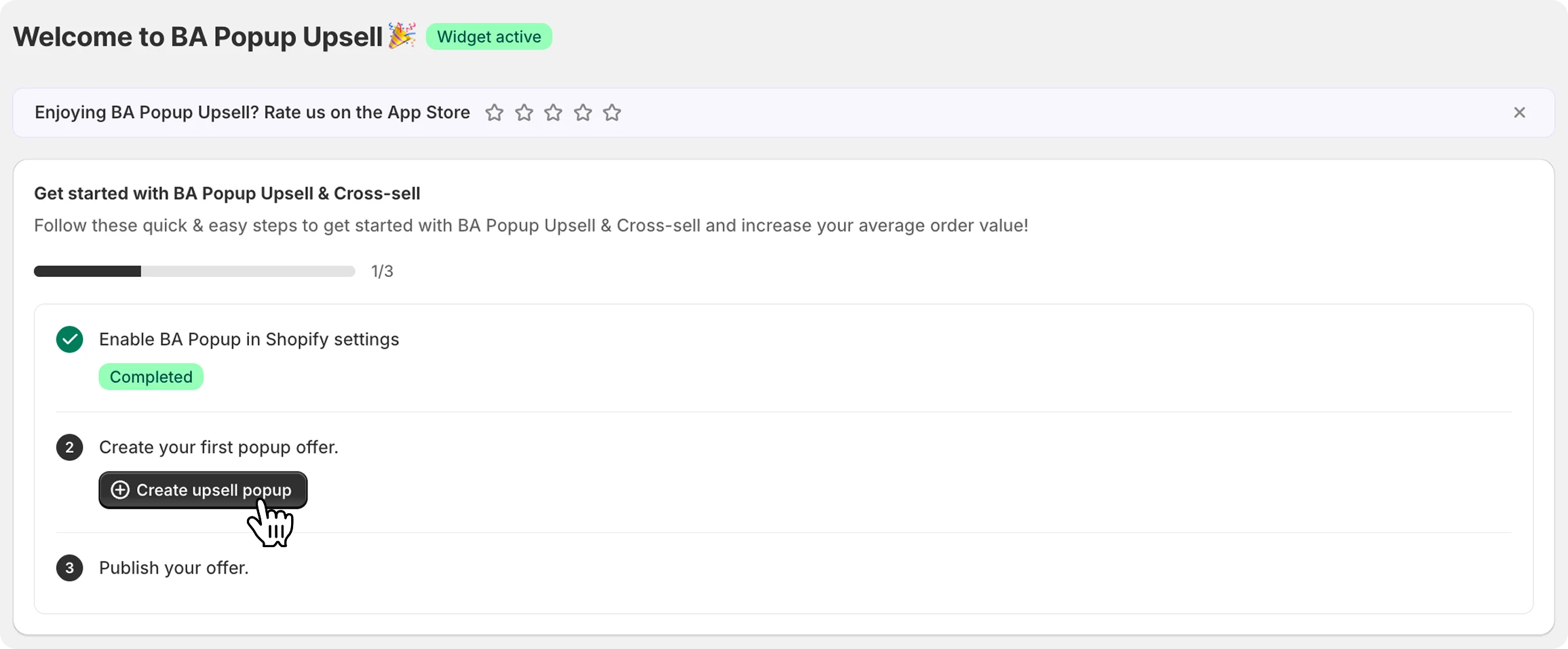 Popup type picker — choose a single-product upsell, multi-product cross-sell, or free-gift offer
